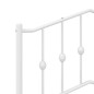 vidaXL Bettgestell mit Kopfteil Metall Weiß 107x203 cm vidaXL Bettgestell mit Kopfteil Metall Weiß 107x203 cm
