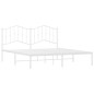 vidaXL Bettgestell mit Kopfteil Metall Weiß 160x200 cm vidaXL Bettgestell mit Kopfteil Metall Weiß 160x200 cm