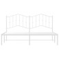 vidaXL Bettgestell mit Kopfteil Metall Weiß 160x200 cm vidaXL Bettgestell mit Kopfteil Metall Weiß 160x200 cm