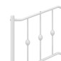 vidaXL Bettgestell mit Kopfteil Metall Weiß 160x200 cm vidaXL Bettgestell mit Kopfteil Metall Weiß 160x200 cm