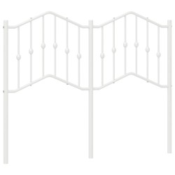 vidaXL Kopfteil Metall Weiß 120 cm