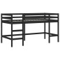 vidaXL Kinderhochbett mit Leiter Schwarz 90x190 cm Massivholz Kiefer vidaXL Kinderhochbett mit Leiter Schwarz 90x190 cm Massivholz Kiefer