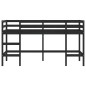 vidaXL Kinderhochbett mit Leiter Schwarz 90x190 cm Massivholz Kiefer vidaXL Kinderhochbett mit Leiter Schwarz 90x190 cm Massivholz Kiefer