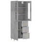 Highboard Betongrau 69,5x34x180 cm Holzwerkstoff Highboard Betongrau 69,5x34x180 cm Holzwerkstoff