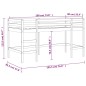 vidaXL Kinderhochbett mit Leiter Schwarz 90x190 cm Massivholz Kiefer vidaXL Kinderhochbett mit Leiter Schwarz 90x190 cm Massivholz Kiefer