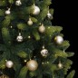 vidaXL Künstlicher Weihnachtsbaum Klappbar 150 LEDs & Kugeln 120 cm vidaXL Künstlicher Weihnachtsbaum Klappbar 150 LEDs & Kugeln 120 cm