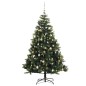 vidaXL Künstlicher Weihnachtsbaum Klappbar 150 LEDs & Kugeln 120 cm vidaXL Künstlicher Weihnachtsbaum Klappbar 150 LEDs & Kugeln 120 cm