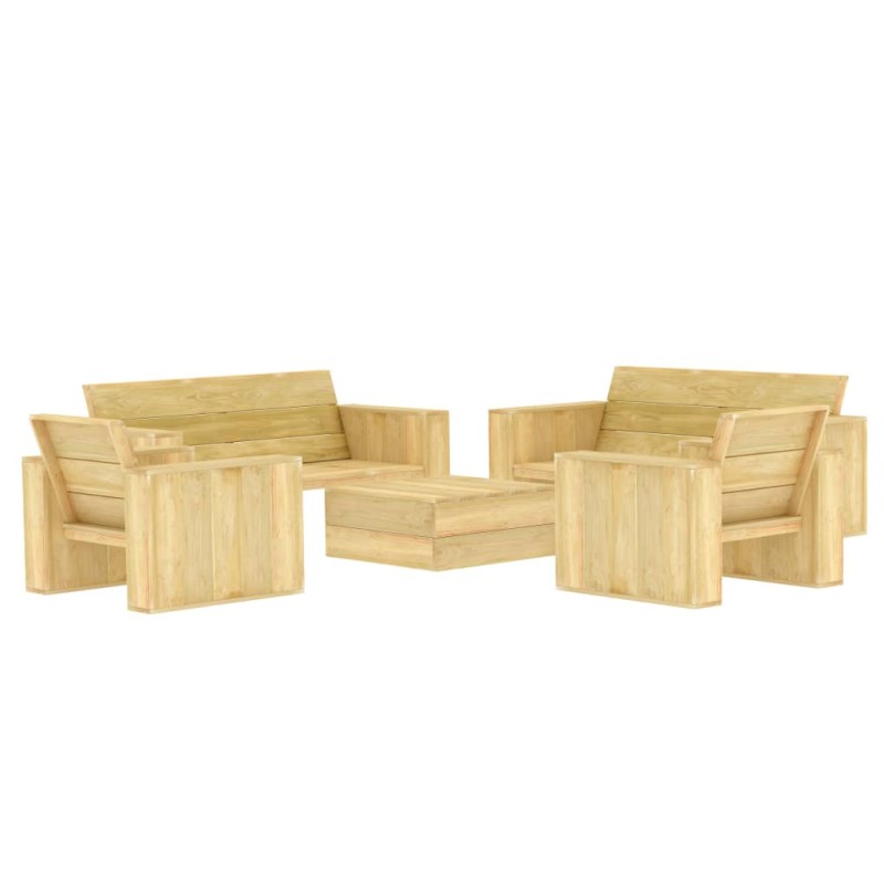 5-tlg. Garten-Lounge-Set Kiefernholz Imprägniert 5-tlg. Garten-Lounge-Set Kiefernholz Imprägniert