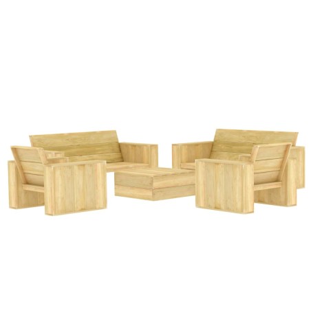 5-tlg. Garten-Lounge-Set Kiefernholz Imprägniert