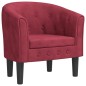 vidaXL Clubsessel Weinrot Samt vidaXL Clubsessel Weinrot Samt