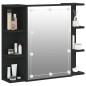 vidaXL Spiegelschrank mit LED Schwarz 70x16,5x60 cm vidaXL Spiegelschrank mit LED Schwarz 70x16,5x60 cm