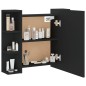 vidaXL Spiegelschrank mit LED Schwarz 70x16,5x60 cm vidaXL Spiegelschrank mit LED Schwarz 70x16,5x60 cm