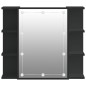 vidaXL Spiegelschrank mit LED Schwarz 70x16,5x60 cm vidaXL Spiegelschrank mit LED Schwarz 70x16,5x60 cm