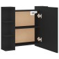 vidaXL Spiegelschrank mit LED Schwarz 70x16,5x60 cm vidaXL Spiegelschrank mit LED Schwarz 70x16,5x60 cm