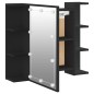 vidaXL Spiegelschrank mit LED Schwarz 70x16,5x60 cm vidaXL Spiegelschrank mit LED Schwarz 70x16,5x60 cm