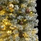 vidaXL Weihnachtsbaum Schlank mit 300 LEDs & Kugeln & Schnee 300 cm vidaXL Weihnachtsbaum Schlank mit 300 LEDs & Kugeln & Schnee 300 cm