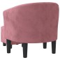 vidaXL Clubsessel mit Fußhocker Rosa Samt vidaXL Clubsessel mit Fußhocker Rosa Samt