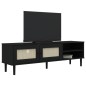 vidaXL TV-Schrank SENJA Rattan-Optik Schwarz 158x40x49cm Kiefernholz vidaXL TV-Schrank SENJA Rattan-Optik Schwarz 158x40x49cm Kiefernholz