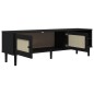 vidaXL TV-Schrank SENJA Rattan-Optik Schwarz 158x40x49cm Kiefernholz vidaXL TV-Schrank SENJA Rattan-Optik Schwarz 158x40x49cm Kiefernholz