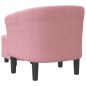 vidaXL Clubsessel mit Fußhocker Rosa Samt vidaXL Clubsessel mit Fußhocker Rosa Samt