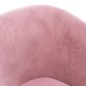 vidaXL Clubsessel mit Fußhocker Rosa Samt vidaXL Clubsessel mit Fußhocker Rosa Samt