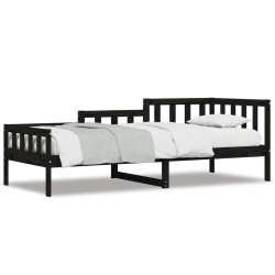 vidaXL Tagesbett Schwarz 80x200 cm Massivholz Kiefer