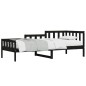 vidaXL Tagesbett Schwarz 80x200 cm Massivholz Kiefer vidaXL Tagesbett Schwarz 80x200 cm Massivholz Kiefer