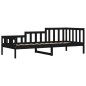 vidaXL Tagesbett Schwarz 80x200 cm Massivholz Kiefer vidaXL Tagesbett Schwarz 80x200 cm Massivholz Kiefer