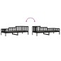 vidaXL Tagesbett Schwarz 80x200 cm Massivholz Kiefer vidaXL Tagesbett Schwarz 80x200 cm Massivholz Kiefer
