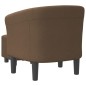 vidaXL Clubsessel mit Fußhocker Braun Stoff vidaXL Clubsessel mit Fußhocker Braun Stoff