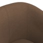 vidaXL Clubsessel mit Fußhocker Braun Stoff vidaXL Clubsessel mit Fußhocker Braun Stoff