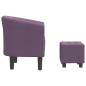 vidaXL Clubsessel mit Fußhocker Lila Stoff vidaXL Clubsessel mit Fußhocker Lila Stoff