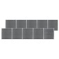 Gartenzaun WPC 1737x186 cm Grau Gartenzaun WPC 1737x186 cm Grau