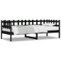 vidaXL Tagesbett Schwarz 90x200 cm Massivholz Kiefer vidaXL Tagesbett Schwarz 90x200 cm Massivholz Kiefer