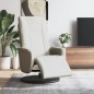 vidaXL Relaxsessel mit Fußteil Creme Kunstleder vidaXL Relaxsessel mit Fußteil Creme Kunstleder