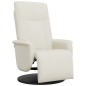vidaXL Relaxsessel mit Fußteil Creme Kunstleder vidaXL Relaxsessel mit Fußteil Creme Kunstleder