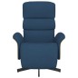 vidaXL Relaxsessel mit Fußteil Blau Stoff vidaXL Relaxsessel mit Fußteil Blau Stoff