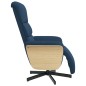 vidaXL Relaxsessel mit Fußteil Blau Stoff vidaXL Relaxsessel mit Fußteil Blau Stoff