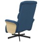 vidaXL Relaxsessel mit Fußteil Blau Stoff vidaXL Relaxsessel mit Fußteil Blau Stoff