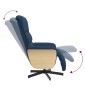 vidaXL Relaxsessel mit Fußteil Blau Stoff vidaXL Relaxsessel mit Fußteil Blau Stoff