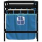 vidaXL Kinderhochbett mit Vorhängen Blau 90x190 cm Massivholz Kiefer vidaXL Kinderhochbett mit Vorhängen Blau 90x190 cm Massivholz Kiefer