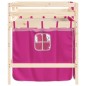 vidaXL Kinderhochbett mit Vorhängen Rosa 90x190 cm Massivholz Kiefer vidaXL Kinderhochbett mit Vorhängen Rosa 90x190 cm Massivholz Kiefer