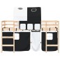 vidaXL Kinderhochbett mit Tunnel Weiß & Schwarz 80x200 cm Kiefernholz vidaXL Kinderhochbett mit Tunnel Weiß & Schwarz 80x200 cm Kiefernholz