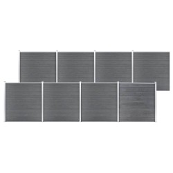 Gartenzaun WPC 1391x186 cm Grau