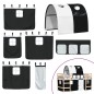 vidaXL Kinderhochbett mit Tunnel Weiß & Schwarz 80x200 cm Kiefernholz vidaXL Kinderhochbett mit Tunnel Weiß & Schwarz 80x200 cm Kiefernholz