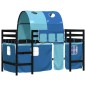 vidaXL Kinderhochbett mit Tunnel Blau 80x200 cm Massivholz Kiefer vidaXL Kinderhochbett mit Tunnel Blau 80x200 cm Massivholz Kiefer