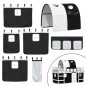 vidaXL Kinderhochbett mit Tunnel Weiß & Schwarz 90x200 cm Kiefernholz vidaXL Kinderhochbett mit Tunnel Weiß & Schwarz 90x200 cm Kiefernholz