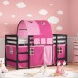 vidaXL Kinderhochbett mit Tunnel Rosa 90x190 cm Massivholz Kiefer vidaXL Kinderhochbett mit Tunnel Rosa 90x190 cm Massivholz Kiefer