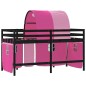 vidaXL Kinderhochbett mit Tunnel Rosa 90x190 cm Massivholz Kiefer vidaXL Kinderhochbett mit Tunnel Rosa 90x190 cm Massivholz Kiefer