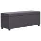 vidaXL Bank mit Staufach 116 cm Grau Kunstleder vidaXL Bank mit Staufach 116 cm Grau Kunstleder